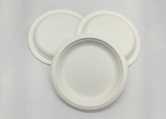 Eco Friendly Disposable Sugarcane Bagasse 7 inch Food Dinnerware Round Cake Plate