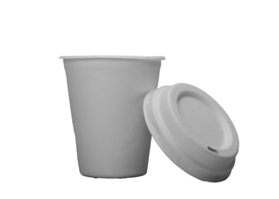 Sugarcane Bagasse 8 Ounces 8g Biodegradable Cups And Lids
