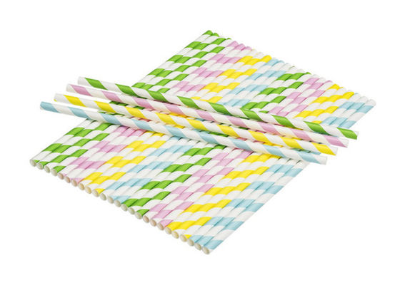 Multi Colored BPA Free 146×6mm Earth Friendly Paper Straws