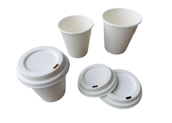 Eco Friendly 16oz Cups Bagasse Cup Lid 90mm