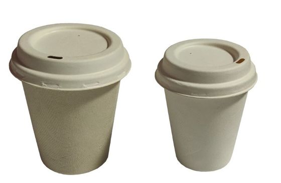 80mm Molded Pulp Sugarcane Compostable 8oz coffee cup lids