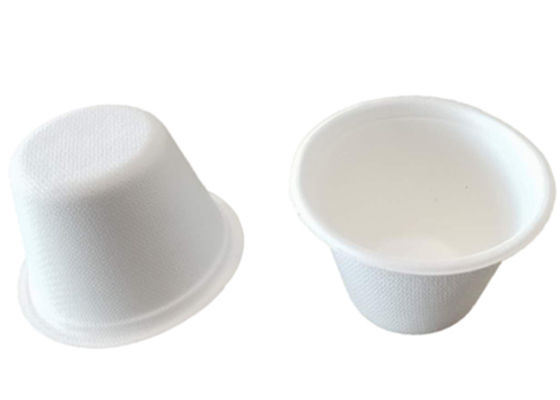 4oz White  Portion Biodegradable Cups And Lids