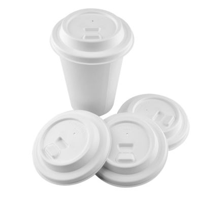 Eco Friendly 100% Compostable Biodegradable 80mm 90mm Bagasse Cup Non Leak Cover For Dessert And Cola