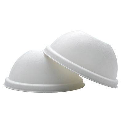 100% Biodegradable Reusable Natural Sugarcane Pulp 80Mm Dome Paper Cup Lids For Coffee Shop
