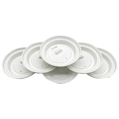 Eco Friendly Sugarcane Fiber Pulp 90Mm Flat Paper Cup Lids Reusable For Ice Cream And Smoothie