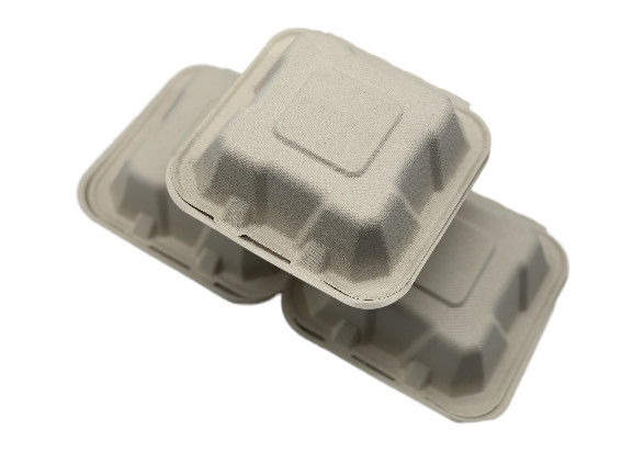 Bagasse Hamburger 6 Inch 20g Biodegradable Takeout Containers